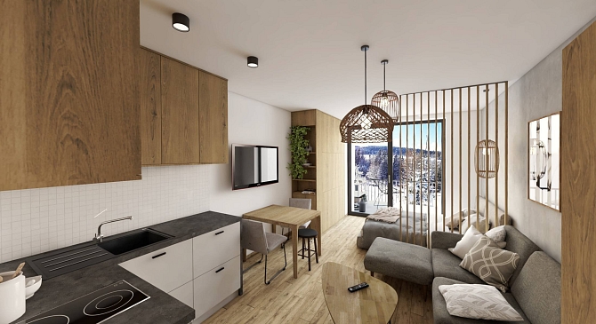 Prodej bytu 1+kk 27 m², Čachrov-Javorná